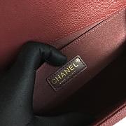 Chanel Leboy Grain Calfskin Red Wine 01 67086 Size 25 cm - 6