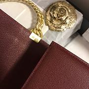 Chanel Leboy Grain Calfskin Red Wine 01 67086 Size 25 cm - 4