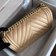 Chanel Leboy Grain Calfskin Beige 67086 Size 25 cm - 6