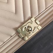 Chanel Leboy Grain Calfskin Beige 67086 Size 25 cm - 4