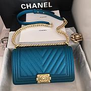 Chanel Leboy Grain Calfskin Blue 67086 Size 25 cm - 1