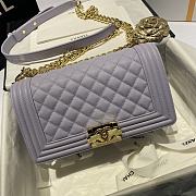 Chanel Leboy Grain Calfskin Light Purple 67086 Size 25 cm - 4