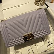 Chanel Leboy Grain Calfskin Light Purple 01 67086 Size 25 cm - 2