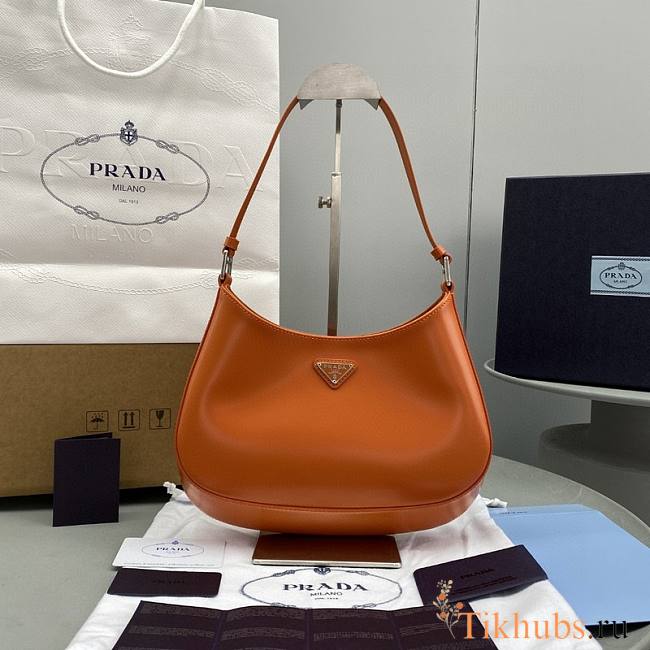 Prada Cleo Shoulder Bag Orange E68858 Size 23 x 17 x 4 cm - 1