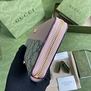 Gucci Gg Marmont Zip Around Wallet Pink 456117 Size 19 x 10 x 3.5 cm - 6