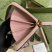 Gucci Gg Marmont Zip Around Wallet Pink 456117 Size 19 x 10 x 3.5 cm - 4