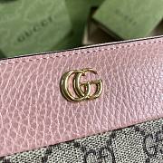 Gucci Gg Marmont Zip Around Wallet Pink 456117 Size 19 x 10 x 3.5 cm - 3
