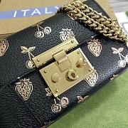 Gucci Padlock Small Shoulder Bag Black 409487 Size 20 x 12 x 8 cm - 5