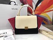 Celine Trapeze small Lambskin Leather bag Beige Red Size 26 cm - 3