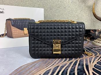 Celine Beige Shoulder Bag Black Size 21.5 x 15 x 7 cm