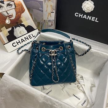 Chanel Bag Blue 1803 Size 20.5 x 19 x 10.5 cm