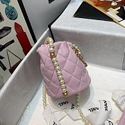 Chanel Beaded Mini Pearl Drawstring Bag Powder AS2529 Size 12 x 12 x 12 cm - 6