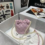 Chanel Beaded Mini Pearl Drawstring Bag Powder AS2529 Size 12 x 12 x 12 cm - 3