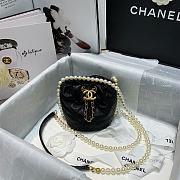 Chanel Beaded Mini Pearl Drawstring Bag Black AS2529 Size 12 x 12 x 12 cm - 5