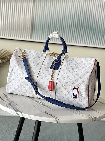 LV Basketball Keepall 55 Travel Bag M45586 Size 55 x 27 x 20 cm