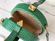 LV Petite Boite Chapeau Handbag Crocodile Pattern Green M43514 Size 17.5 x 16.5 x 7.5 cm - 4