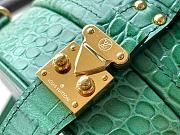 LV Petite Boite Chapeau Handbag Crocodile Pattern Green M43514 Size 17.5 x 16.5 x 7.5 cm - 3