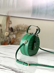 LV Petite Boite Chapeau Handbag Crocodile Pattern Green M43514 Size 17.5 x 16.5 x 7.5 cm - 2