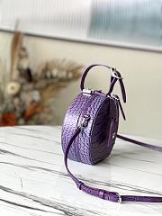 LV Petite Boite Chapeau Handbag Crocodile Pattern Purple M43514 Size 17.5 x 16.5 x 7.5 cm - 4