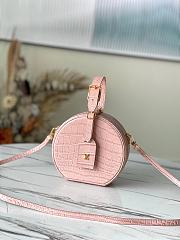 LV Petite Boite Chapeau Handbag Crocodile Pattern Light Pink M43514 Size 17.5 x 16.5 x 7.5 cm - 1