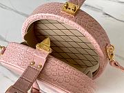 LV Petite Boite Chapeau Handbag Crocodile Pattern Light Pink M43514 Size 17.5 x 16.5 x 7.5 cm - 5