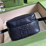 Gucci GG Embossed Mini Bag In Black Leather 658553 Size 11.5 × 17 × 4 cm - 3