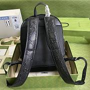  Gucci GG Embossed Backpack In Black Leather 658579 Size 27 × 37 × 13 cm - 2