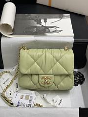 Chanel Flap Bag Imported Sheepskin Green Small Size 19 x 14.5 x 8.5 cm - 1