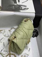Chanel Flap Bag Imported Sheepskin Green Small Size 19 x 14.5 x 8.5 cm - 2