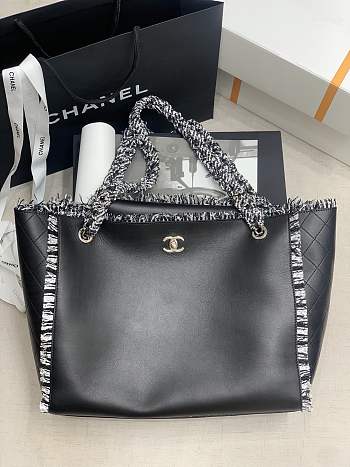 Chanel Shopping Bag Black Size 38 x 31 x 10 cm