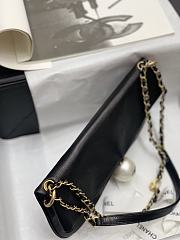 Chanel Underarm Pearl Bag Black - 6