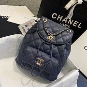 Chanel Backpack Dark Blue AS1371 Size 21.5 x 24 x 12 cm - 4