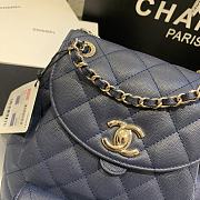 Chanel Backpack Dark Blue AS1371 Size 21.5 x 24 x 12 cm - 2