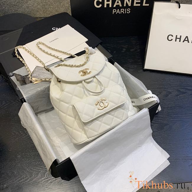 Chanel Backpack White AS1371 Size 21.5 x 24 x 12 cm - 1