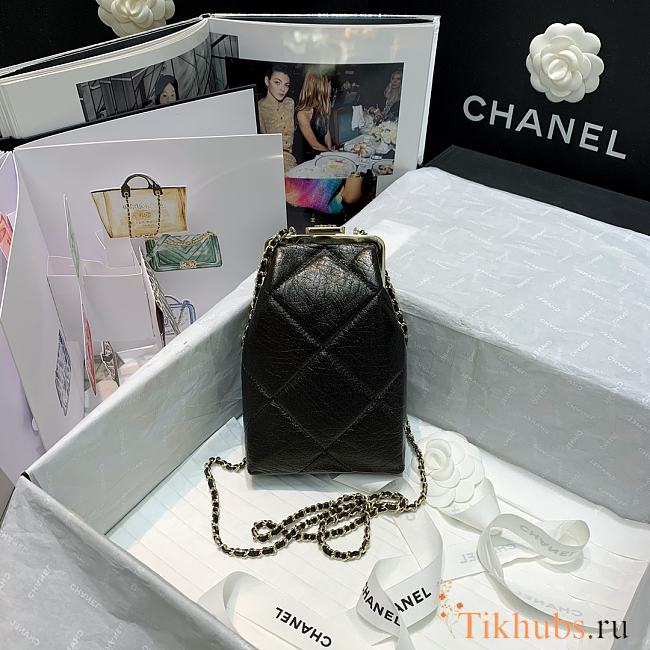 Chanel Retro Clip Bag Black 81055 Size 12 x 5 x 19 cm - 1