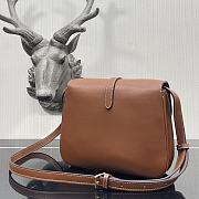 Celine Tabou Medium Smooth Calfskin Handbag Brown 3066 Size 22 x 16 x 7 cm - 5