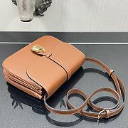 Celine Tabou Medium Smooth Calfskin Handbag Brown 3066 Size 22 x 16 x 7 cm - 4