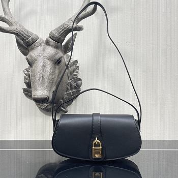 Celin Mini Retro Lock Bag Black 3067 Size 18 × 8 × 5 cm