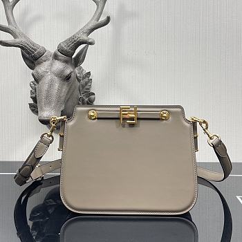 Fendi Touch Organ Bag Light Gray 7349 Size 26.5 x 10 x 19 cm