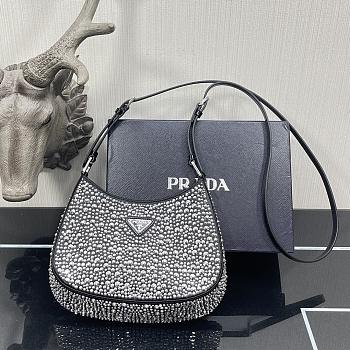 Prada Cleo Handbags Black 1BC169 Size 18.5 x 4.5 x 22 cm