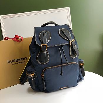 Burberry Rucksack Military Backpack Blue 28 x 15 x 42 cm