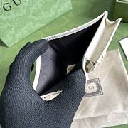 Gucci Black Card Case Wallet White 456126 Size 11 x 9 x 3 cm - 5