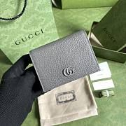 Gucci Black Card Case Wallet Gray 456126 Size 11 x 9 x 3 cm - 1