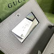 Gucci GG Marmont Leather Mini Chain Bag Grey 497985 Size 20 x 12.5 x 4 cm - 3