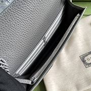 Gucci GG Marmont Leather Mini Chain Bag Grey 497985 Size 20 x 12.5 x 4 cm - 4