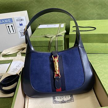Gucci Jackie 1961 Small Shoulder Bag Blue 636709 Size 28 x 19 x 4.5 cm