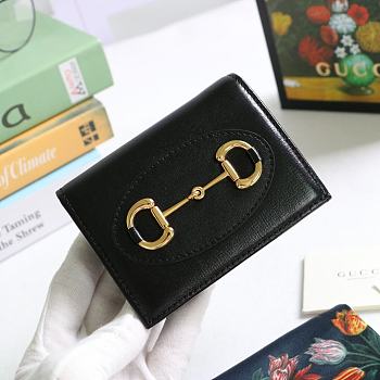 Gucci Wallet Full Black 621887 Size 11 x 8.5 x 3 cm