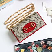 Gucci Horsebit 1955 Wallet With Chain Mini Bag With Red 621892 Size 19 x 10 x 4 cm - 4