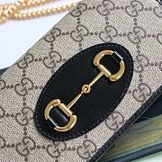 Gucci Horsebit 1955 Wallet With Chain Mini Bag With Black Size 19 x 10 x 4 cm - 5