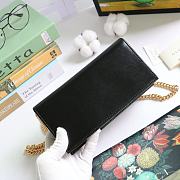 Gucci Horsebit 1955 Wallet With Chain Mini Bag Full Black 621892 Size 19 x 10 x 4 cm - 3
